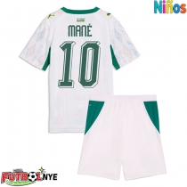 Camiseta Senegal Sadio Mane #10 Primera Equipación para niños Mundial 2026 manga corta (+ pantalones cortos)